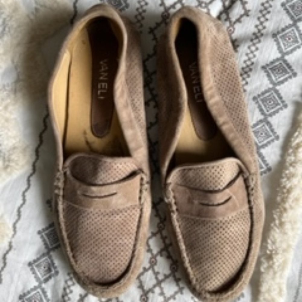 Vaneli Driving Moccasin Penny Loafer Taupe